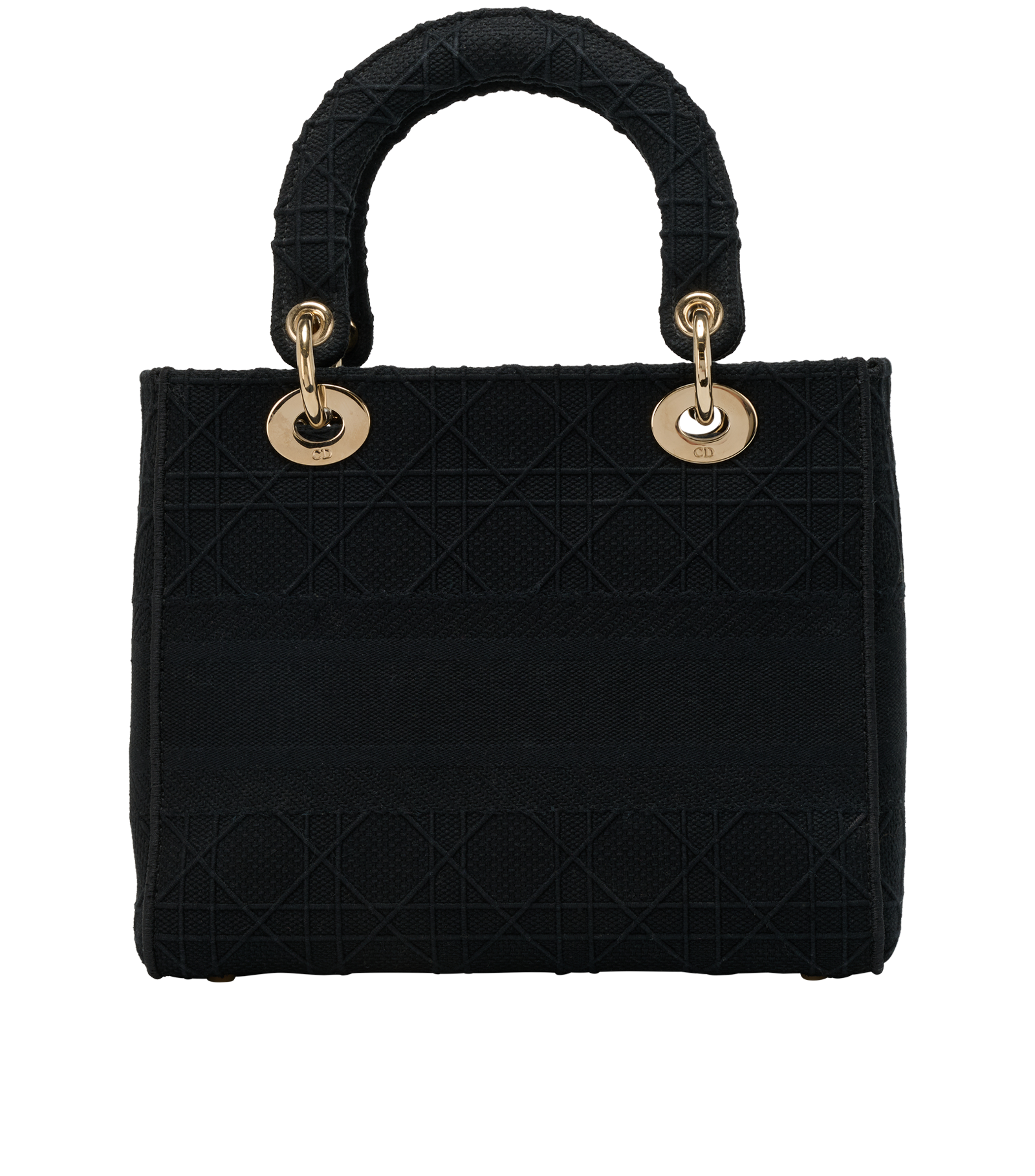 Medium Lady D-Lite, &pound;1,900, Handbags, Black, Canvas, Back view